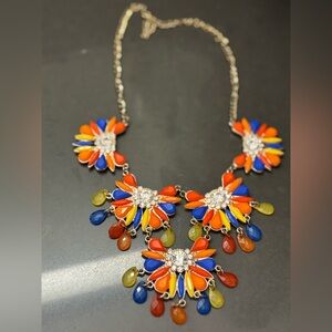 Natasha Couture Multicolor Floral Necklace